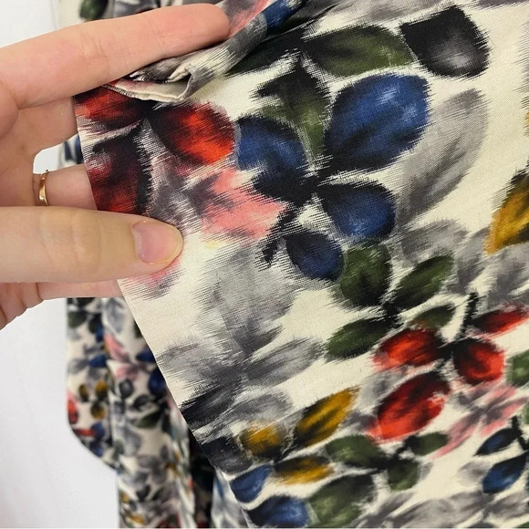 VTG Kimono Haori Traditional Japanese Jacket Silk Pattern Colorful Leaf Print OS - Picture 11 of 16